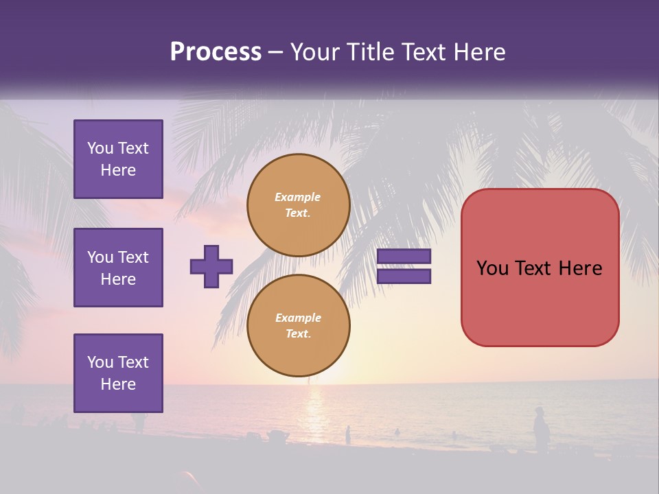A Palm Tree With The Sun Setting In The Background PowerPoint Template