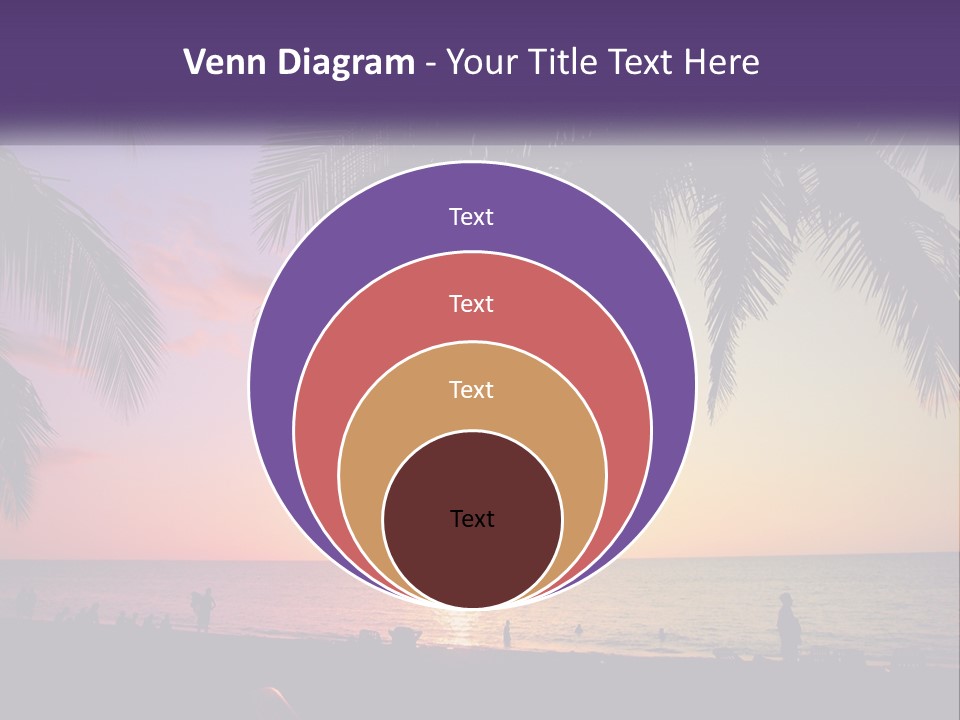 A Palm Tree With The Sun Setting In The Background PowerPoint Template