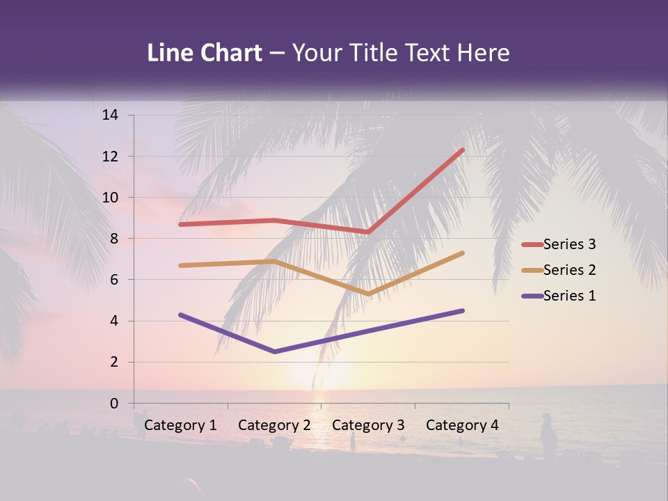 A Palm Tree With The Sun Setting In The Background PowerPoint Template