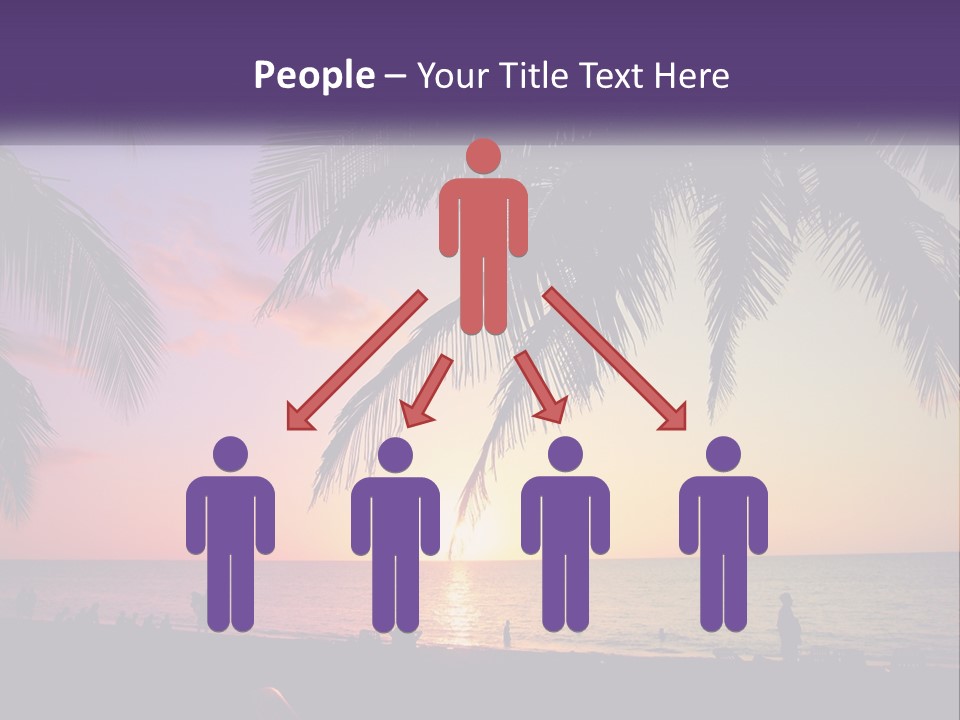 A Palm Tree With The Sun Setting In The Background PowerPoint Template