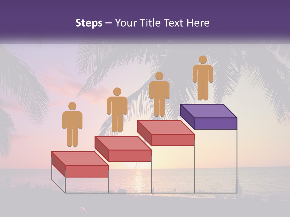 A Palm Tree With The Sun Setting In The Background PowerPoint Template