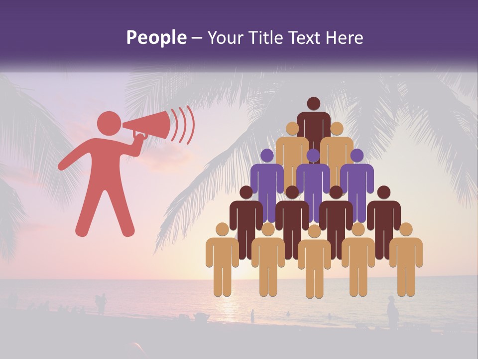 A Palm Tree With The Sun Setting In The Background PowerPoint Template