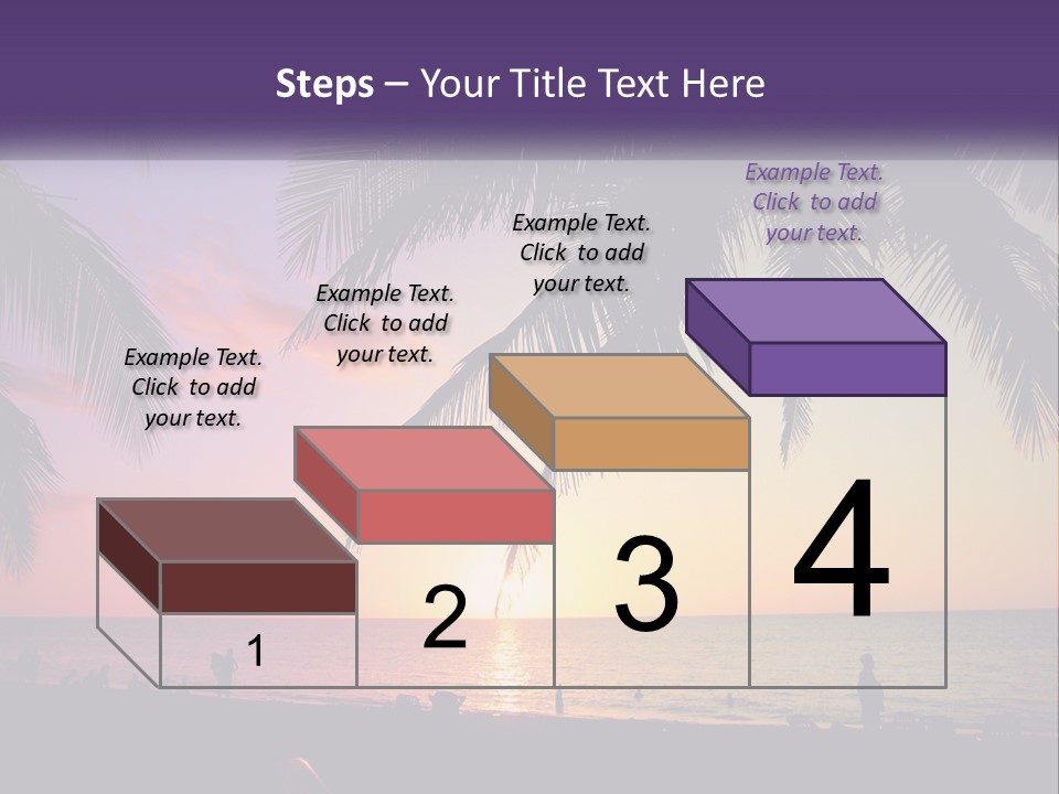A Palm Tree With The Sun Setting In The Background PowerPoint Template