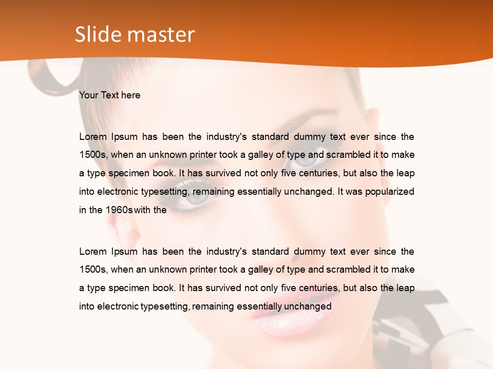 A Woman With A Black And White Shirt And A Black And White Tie PowerPoint Template