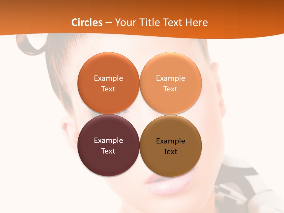 A Woman With A Black And White Shirt And A Black And White Tie PowerPoint Template