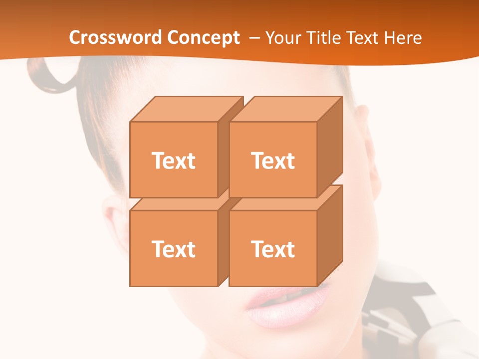 A Woman With A Black And White Shirt And A Black And White Tie PowerPoint Template