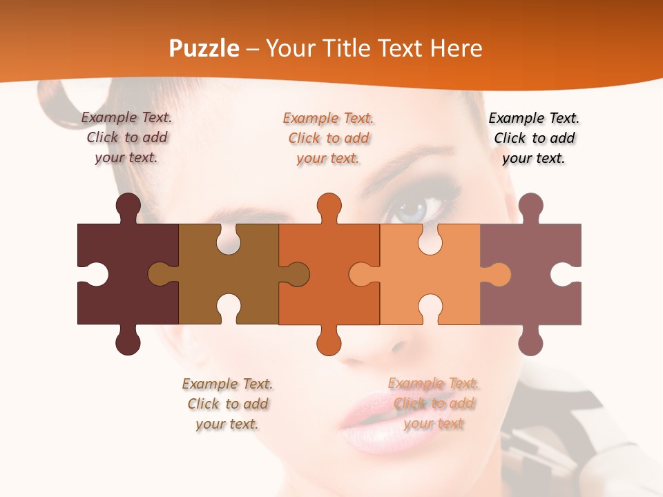 A Woman With A Black And White Shirt And A Black And White Tie PowerPoint Template