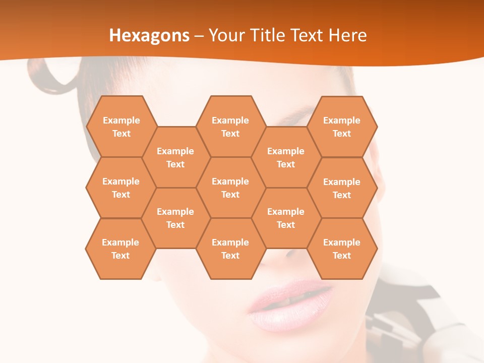 A Woman With A Black And White Shirt And A Black And White Tie PowerPoint Template