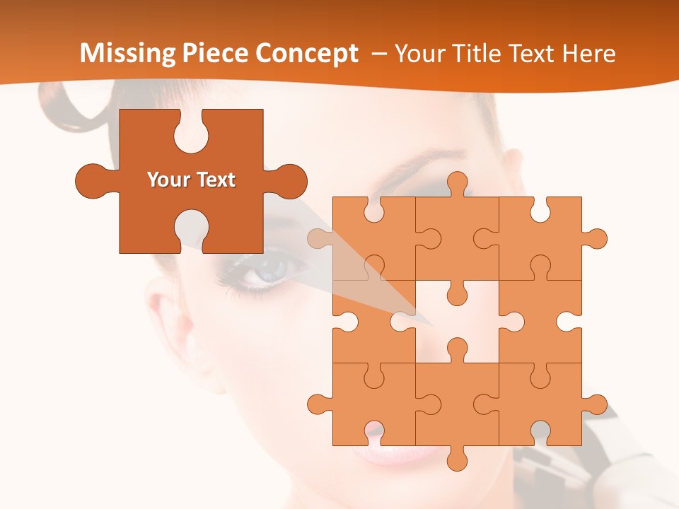 A Woman With A Black And White Shirt And A Black And White Tie PowerPoint Template