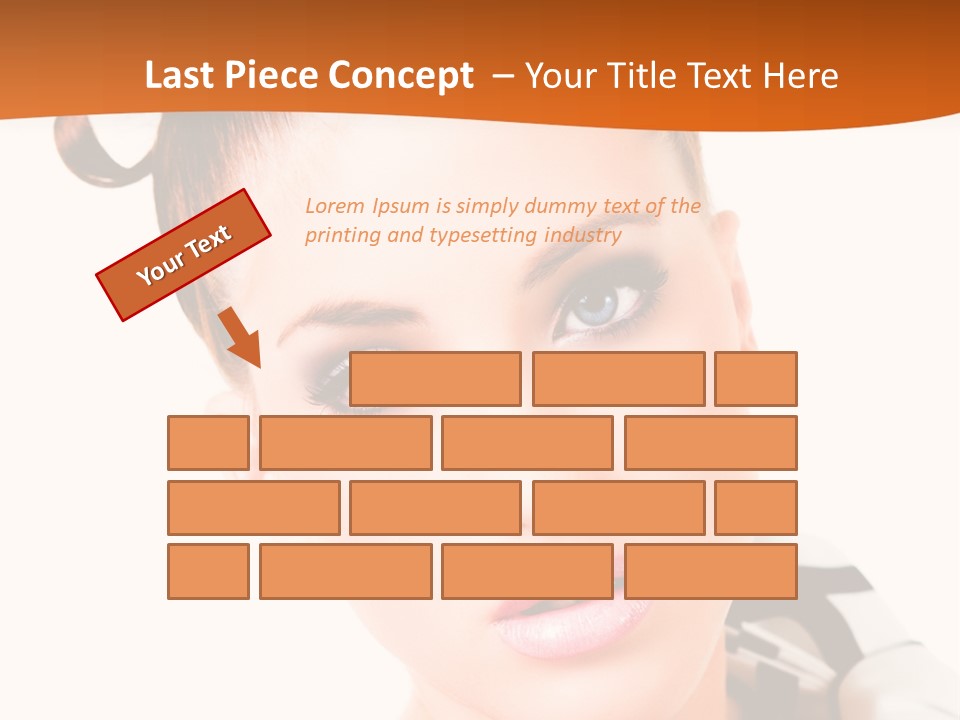 A Woman With A Black And White Shirt And A Black And White Tie PowerPoint Template