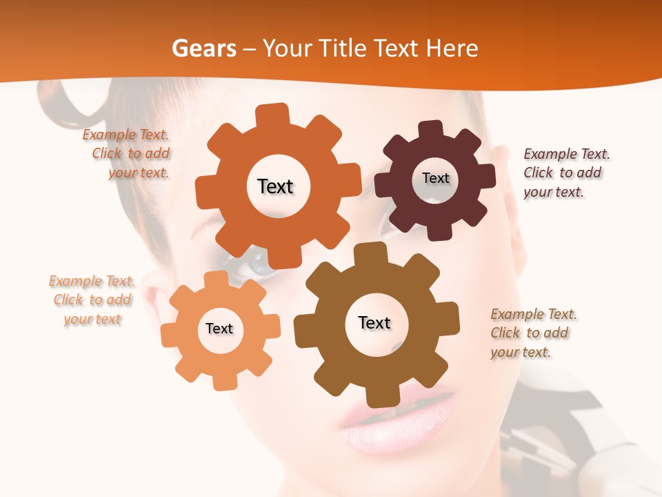 A Woman With A Black And White Shirt And A Black And White Tie PowerPoint Template