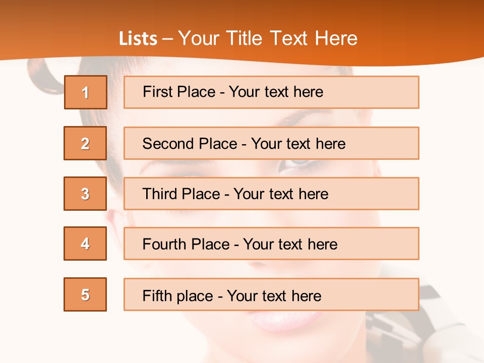 A Woman With A Black And White Shirt And A Black And White Tie PowerPoint Template