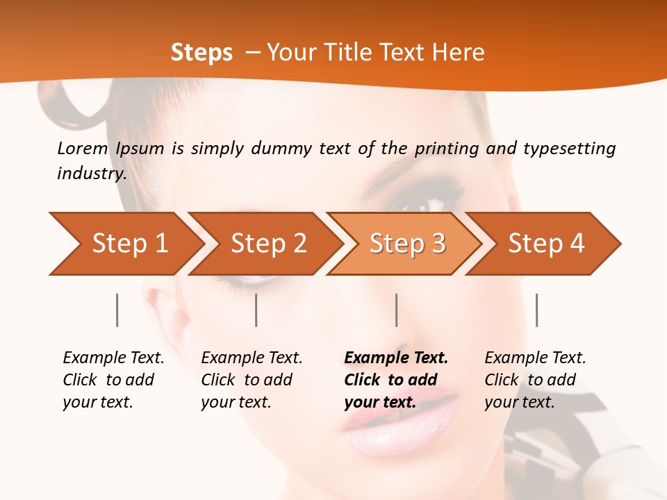 A Woman With A Black And White Shirt And A Black And White Tie PowerPoint Template