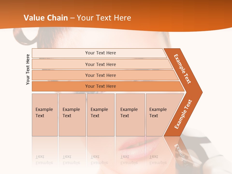 A Woman With A Black And White Shirt And A Black And White Tie PowerPoint Template