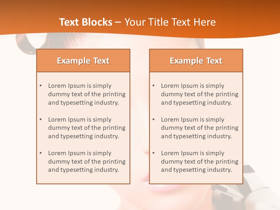 A Woman With A Black And White Shirt And A Black And White Tie PowerPoint Template