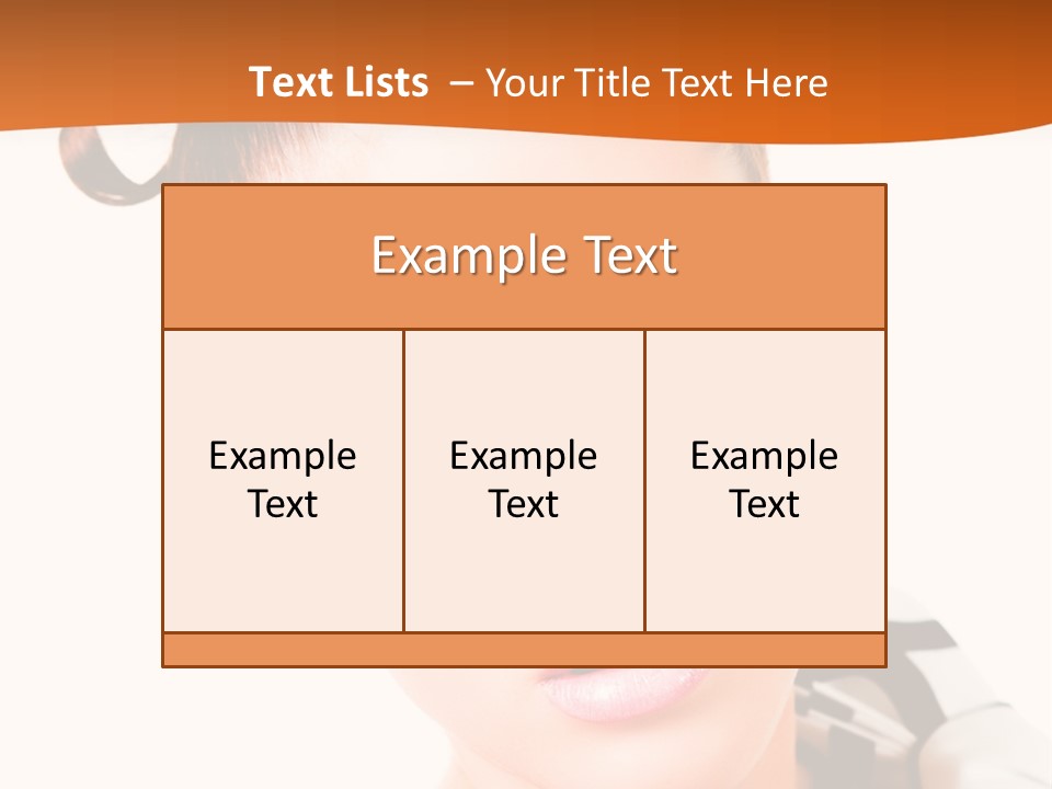 A Woman With A Black And White Shirt And A Black And White Tie PowerPoint Template