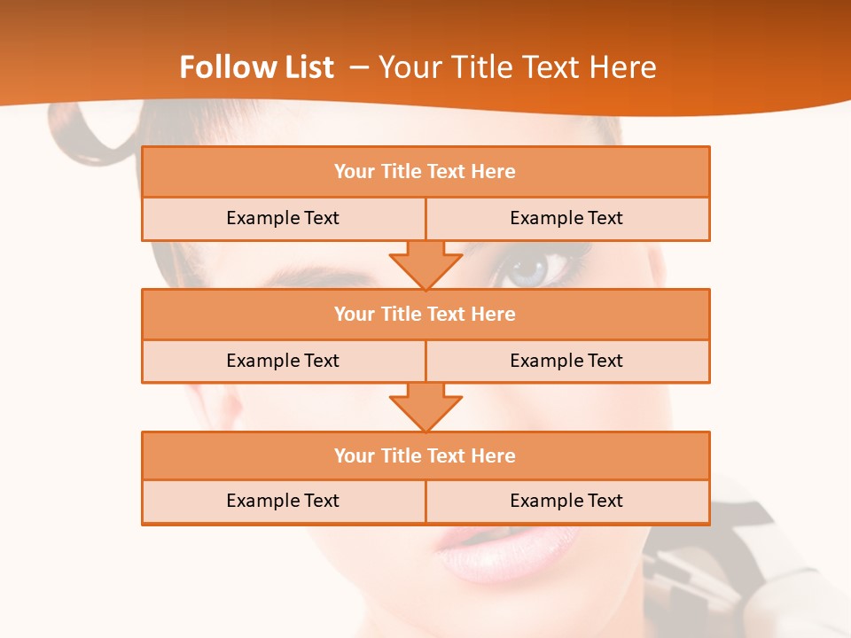 A Woman With A Black And White Shirt And A Black And White Tie PowerPoint Template