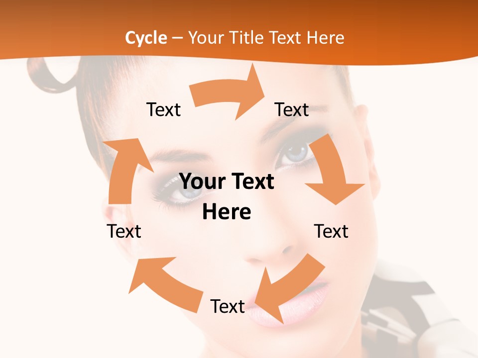 A Woman With A Black And White Shirt And A Black And White Tie PowerPoint Template