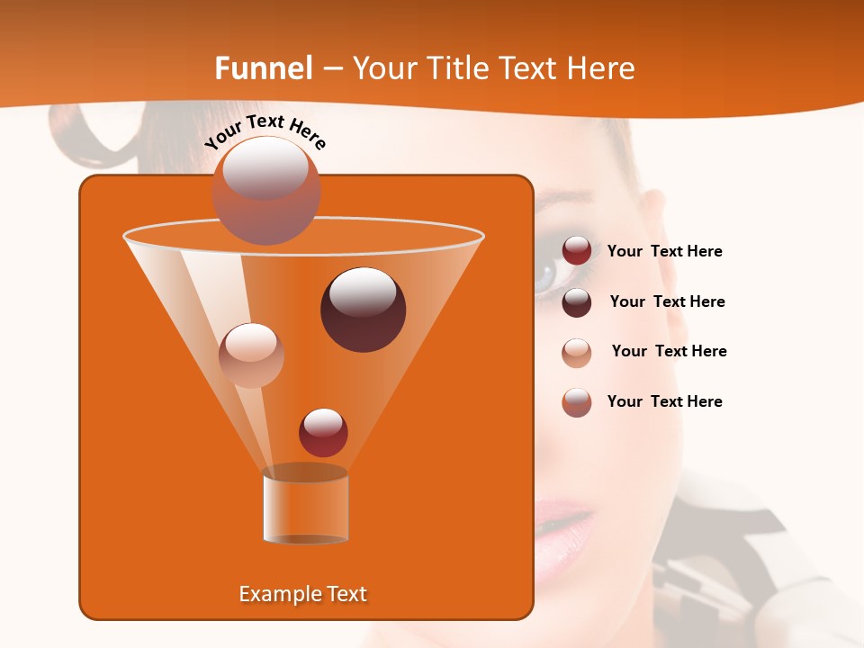 A Woman With A Black And White Shirt And A Black And White Tie PowerPoint Template