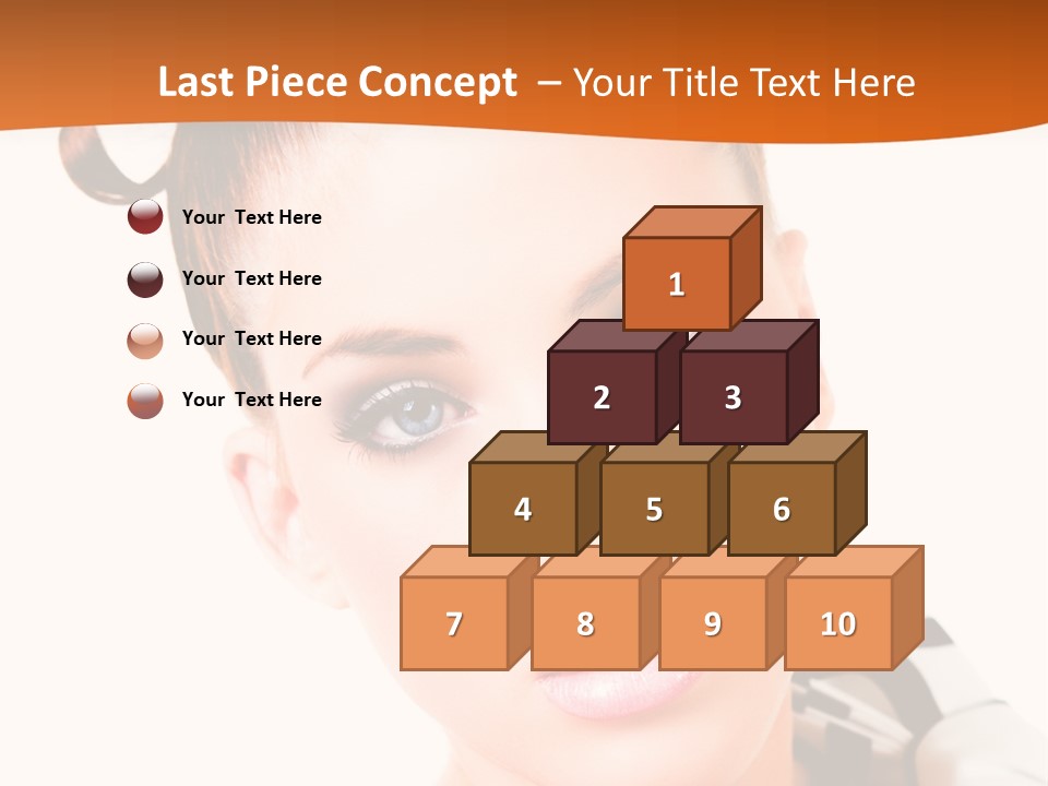 A Woman With A Black And White Shirt And A Black And White Tie PowerPoint Template