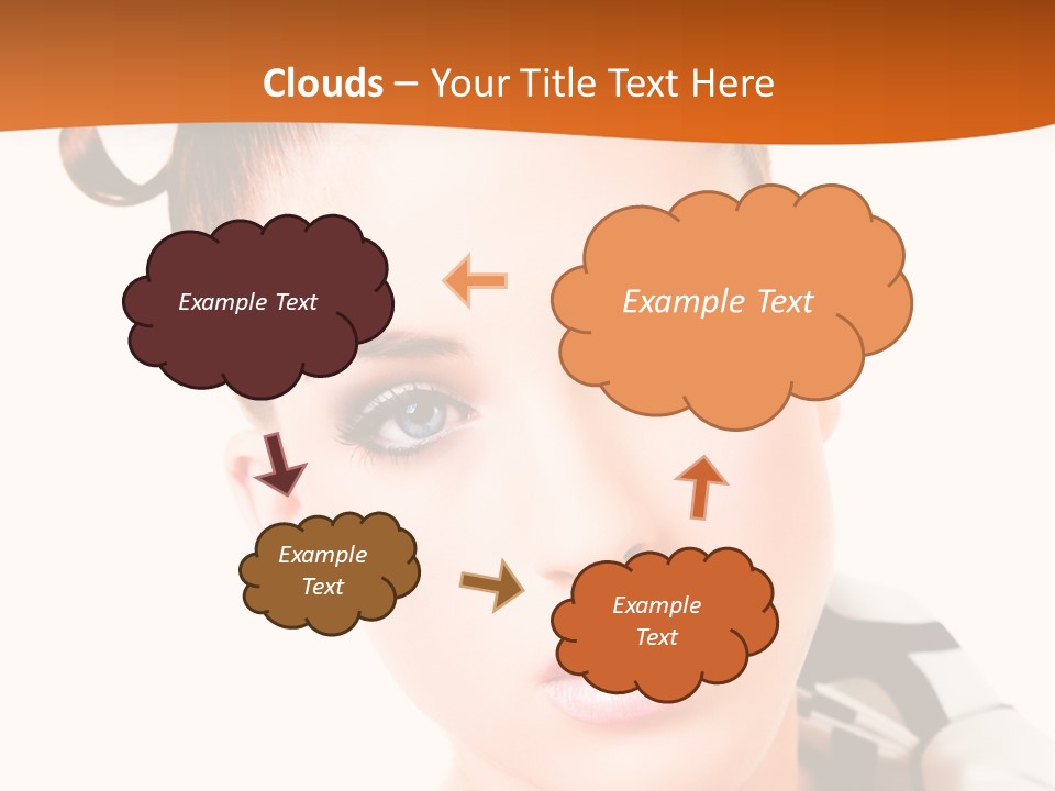 A Woman With A Black And White Shirt And A Black And White Tie PowerPoint Template