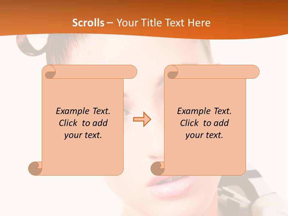 A Woman With A Black And White Shirt And A Black And White Tie PowerPoint Template