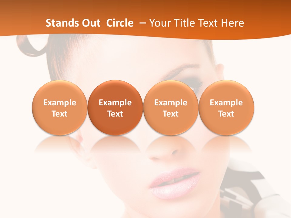 A Woman With A Black And White Shirt And A Black And White Tie PowerPoint Template