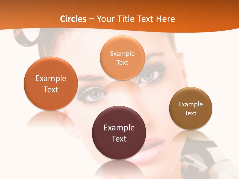 A Woman With A Black And White Shirt And A Black And White Tie PowerPoint Template