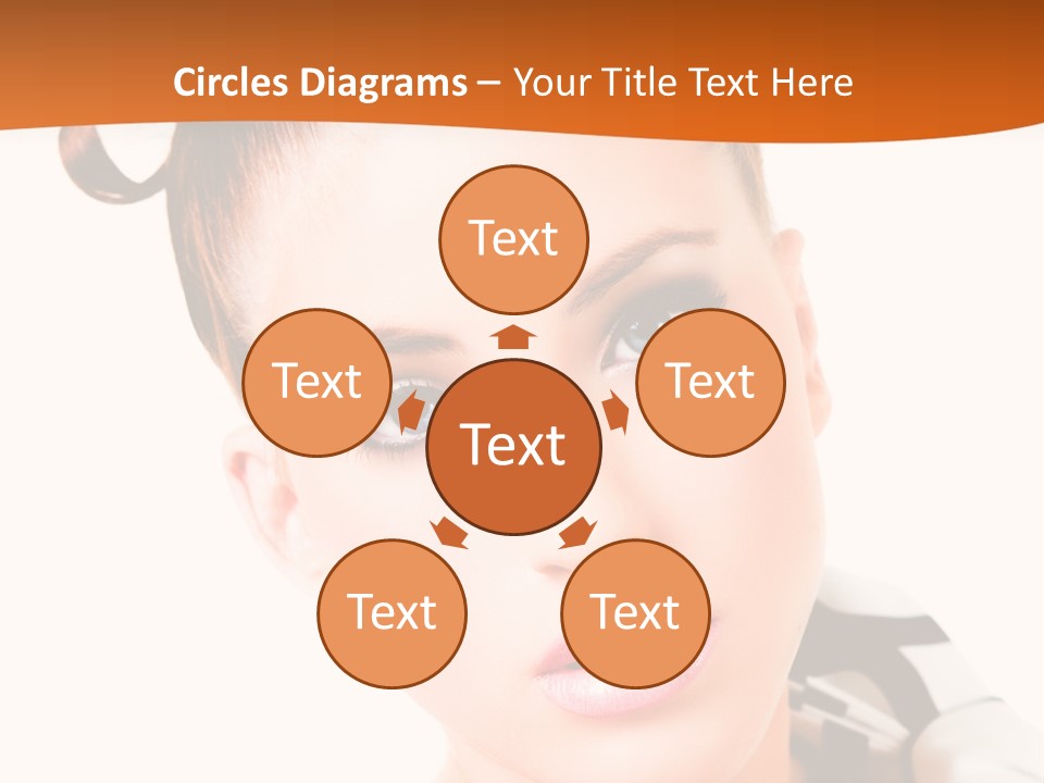 A Woman With A Black And White Shirt And A Black And White Tie PowerPoint Template