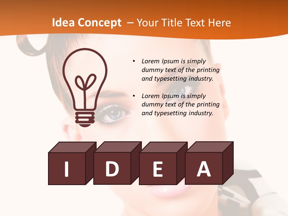 A Woman With A Black And White Shirt And A Black And White Tie PowerPoint Template