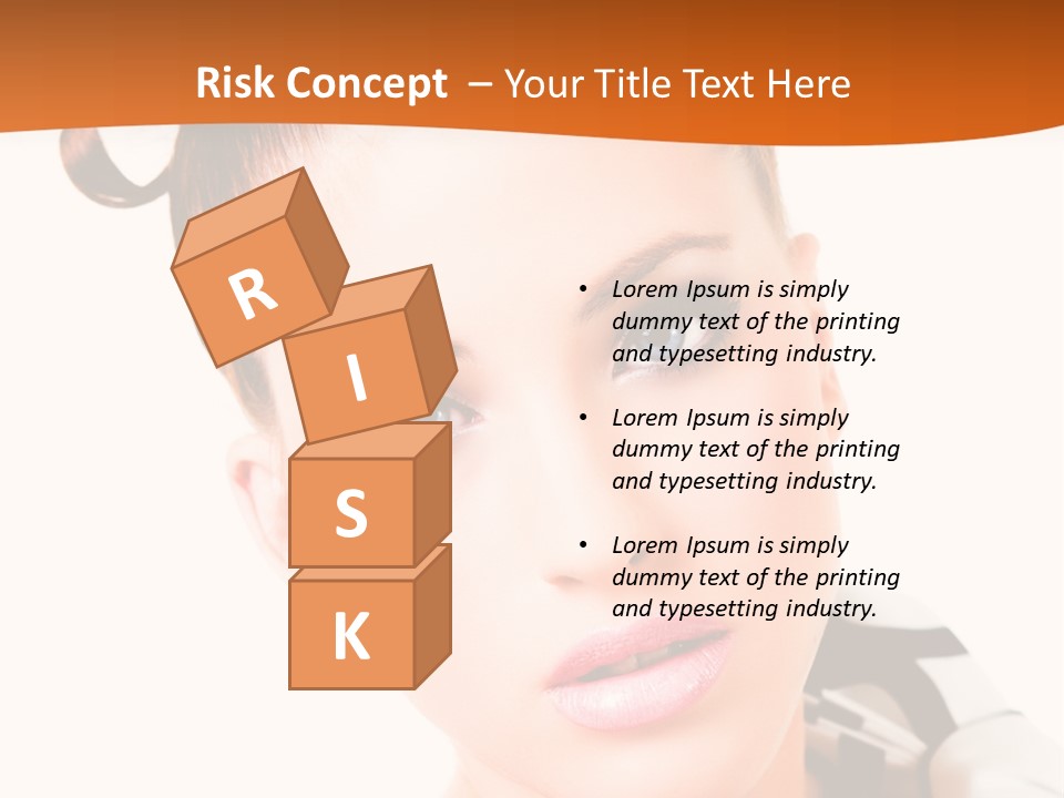 A Woman With A Black And White Shirt And A Black And White Tie PowerPoint Template