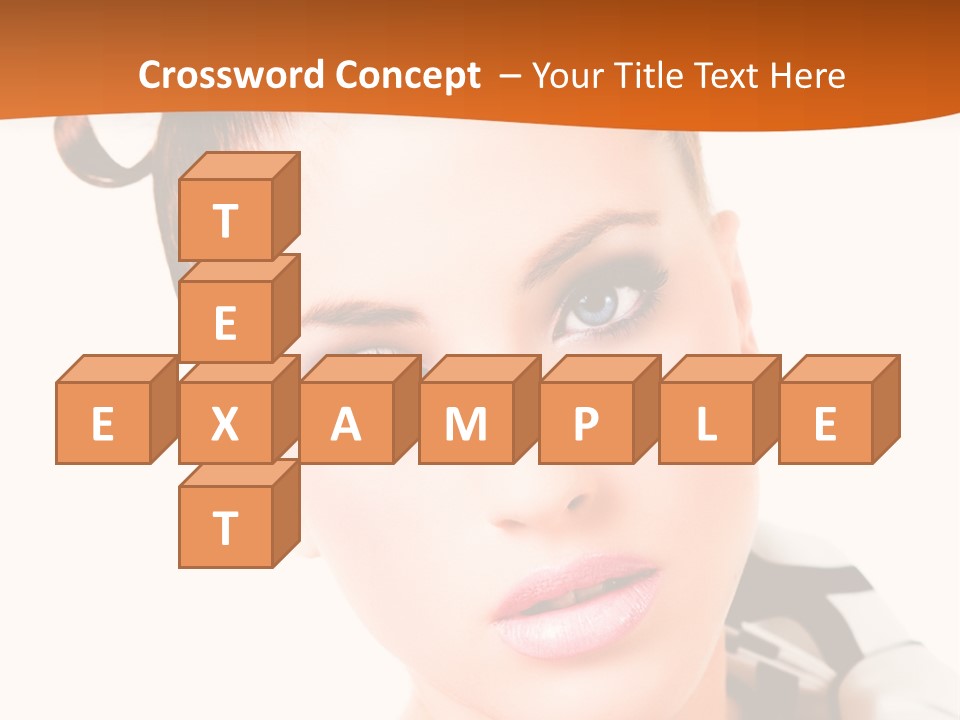 A Woman With A Black And White Shirt And A Black And White Tie PowerPoint Template