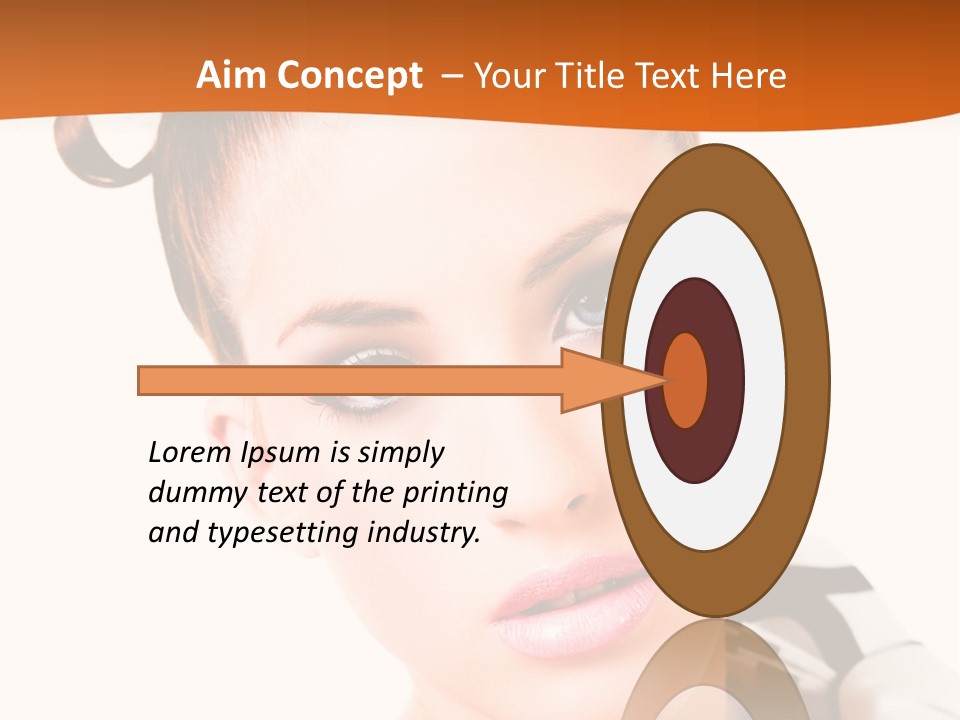 A Woman With A Black And White Shirt And A Black And White Tie PowerPoint Template