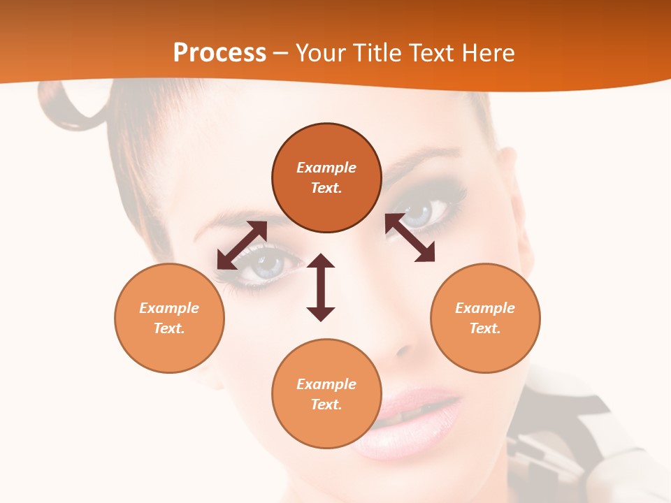 A Woman With A Black And White Shirt And A Black And White Tie PowerPoint Template