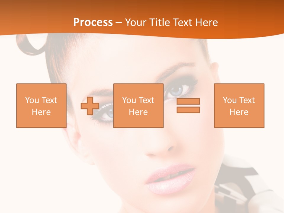 A Woman With A Black And White Shirt And A Black And White Tie PowerPoint Template