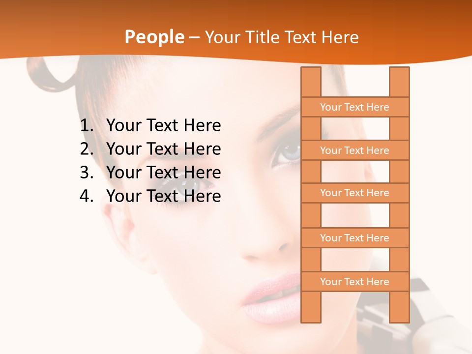 A Woman With A Black And White Shirt And A Black And White Tie PowerPoint Template