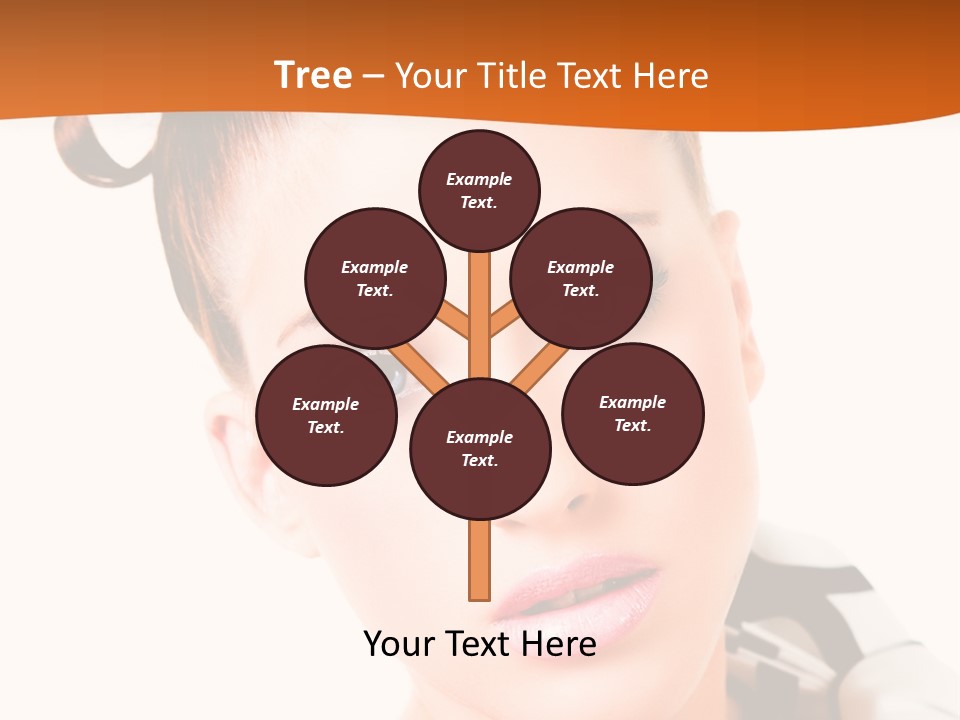 A Woman With A Black And White Shirt And A Black And White Tie PowerPoint Template