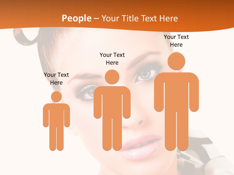 A Woman With A Black And White Shirt And A Black And White Tie PowerPoint Template