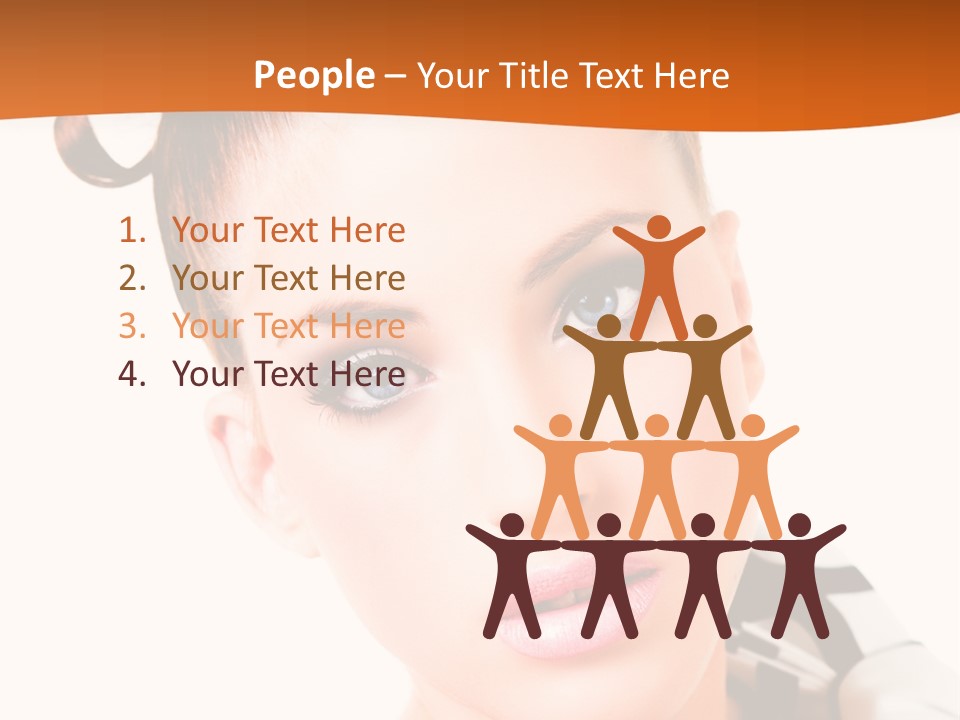 A Woman With A Black And White Shirt And A Black And White Tie PowerPoint Template