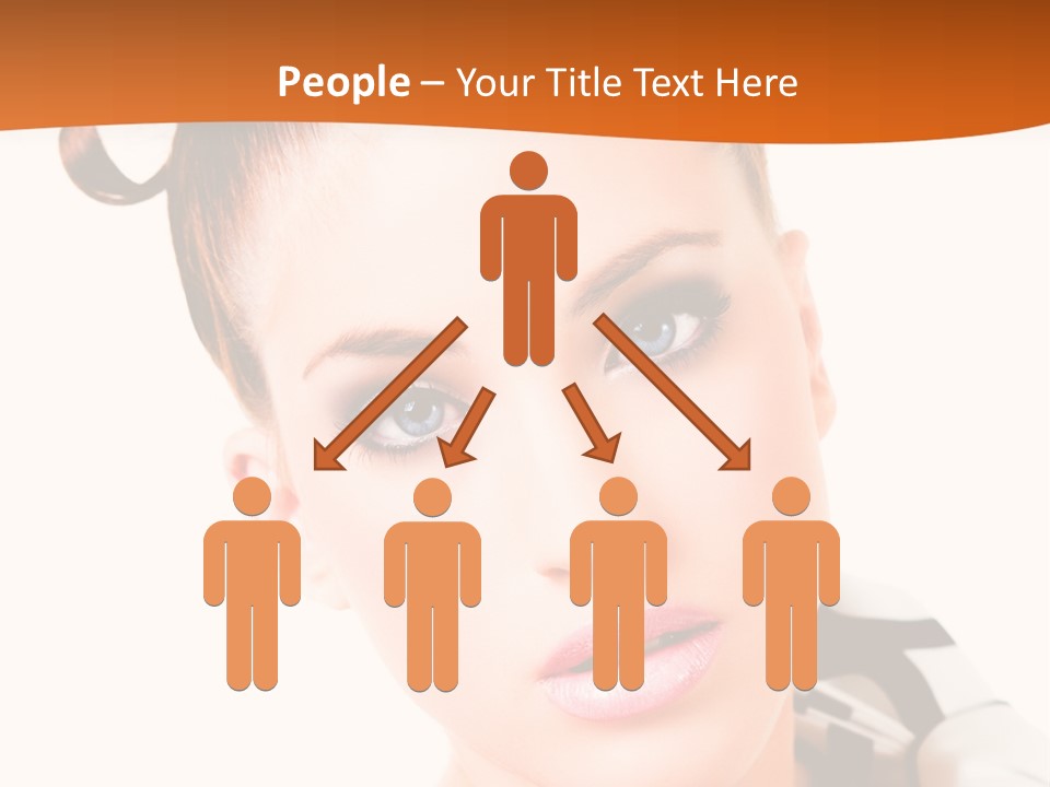 A Woman With A Black And White Shirt And A Black And White Tie PowerPoint Template