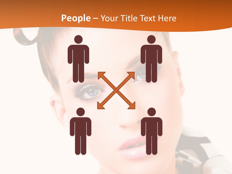 A Woman With A Black And White Shirt And A Black And White Tie PowerPoint Template