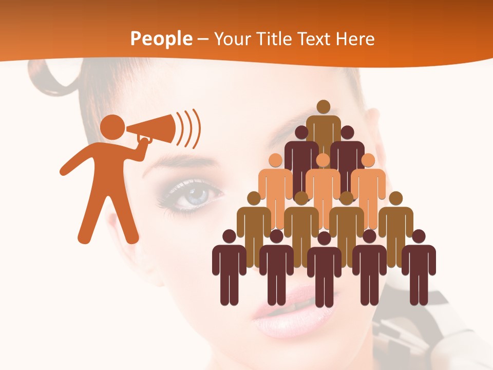 A Woman With A Black And White Shirt And A Black And White Tie PowerPoint Template