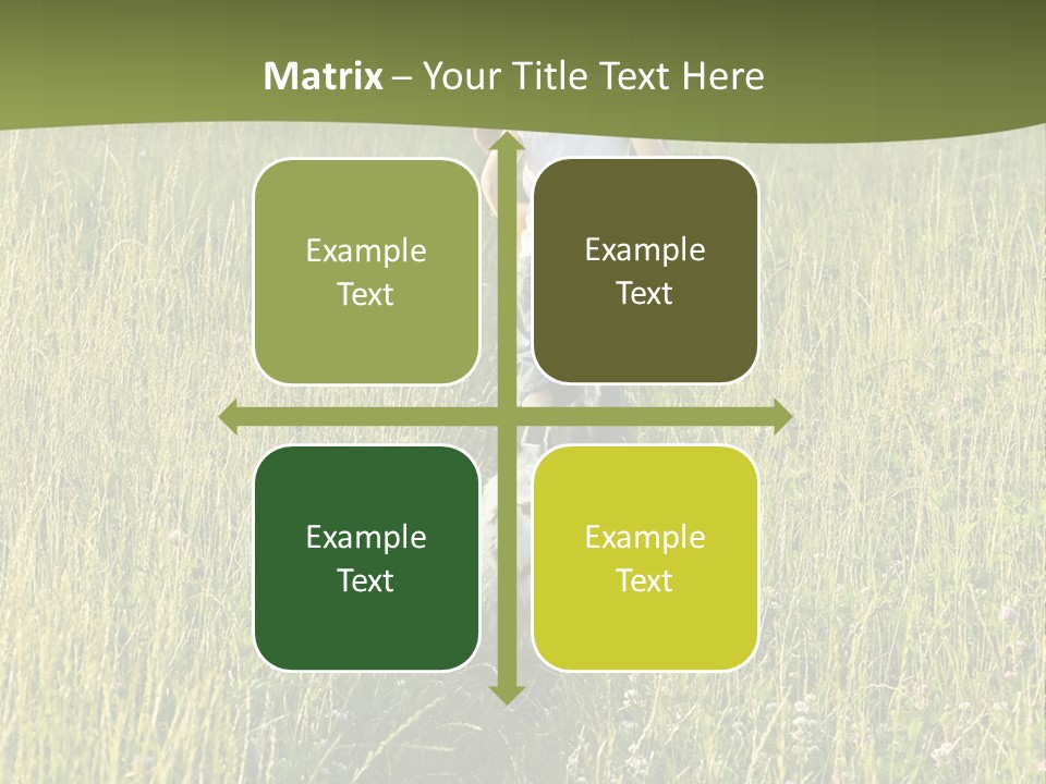 A Woman And A Child Walking Through A Field With A Dog PowerPoint Template