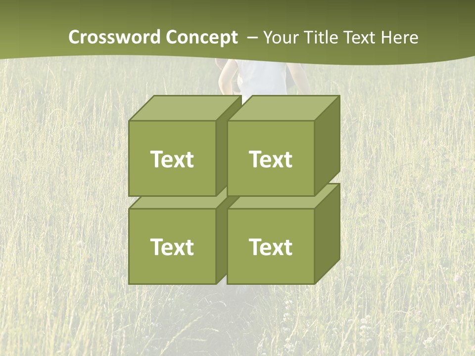 A Woman And A Child Walking Through A Field With A Dog PowerPoint Template