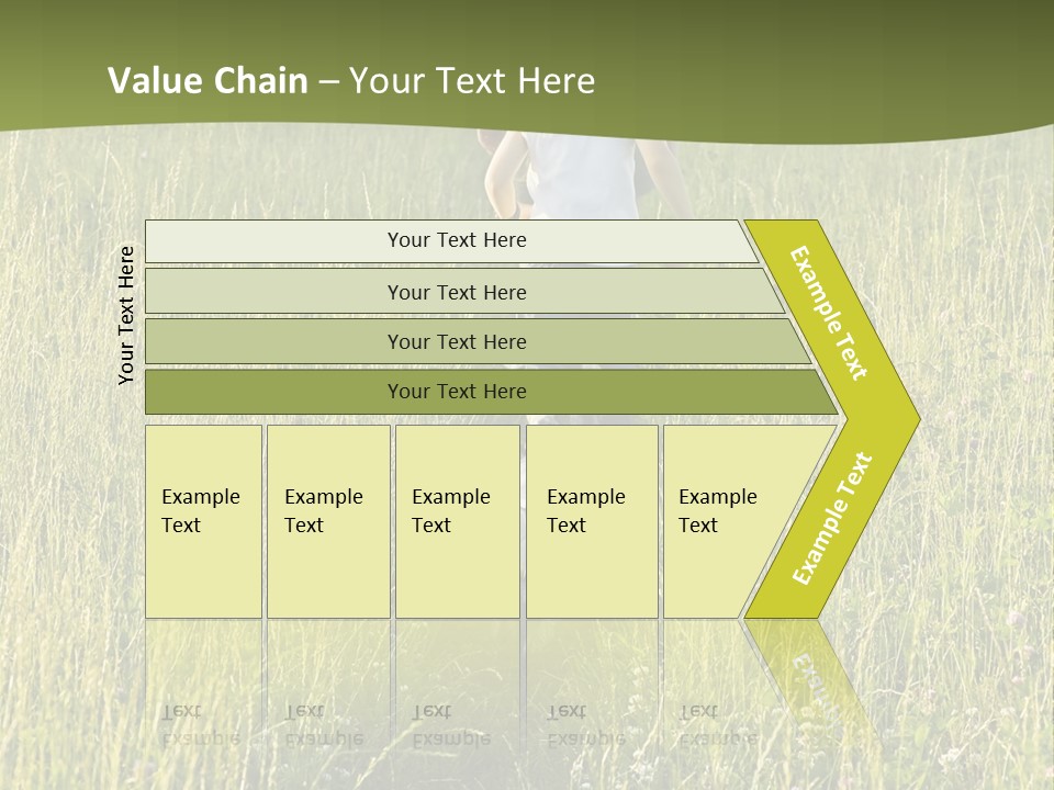 A Woman And A Child Walking Through A Field With A Dog PowerPoint Template