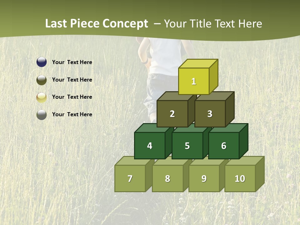 A Woman And A Child Walking Through A Field With A Dog PowerPoint Template