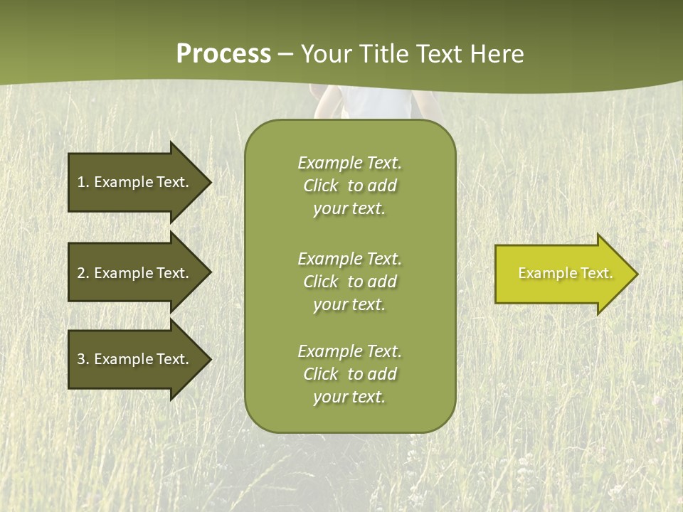A Woman And A Child Walking Through A Field With A Dog PowerPoint Template