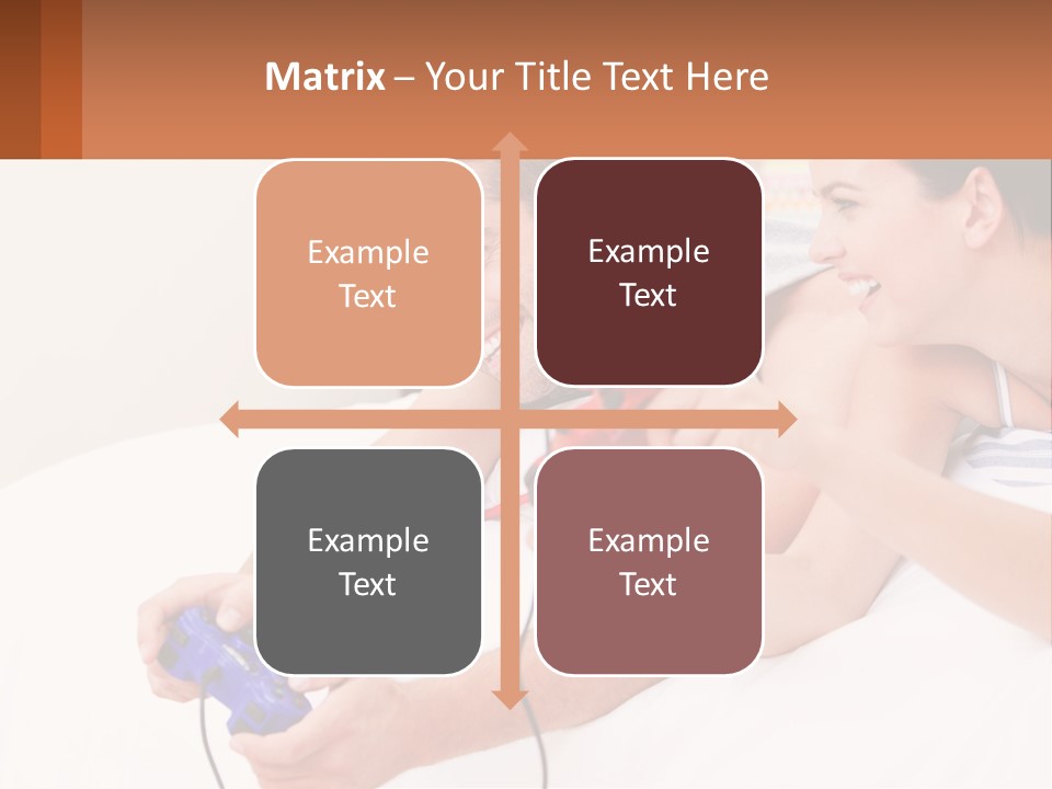 A Man And Woman Laying On A Bed With A Red Object PowerPoint Template