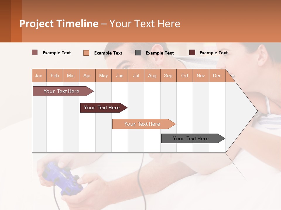A Man And Woman Laying On A Bed With A Red Object PowerPoint Template