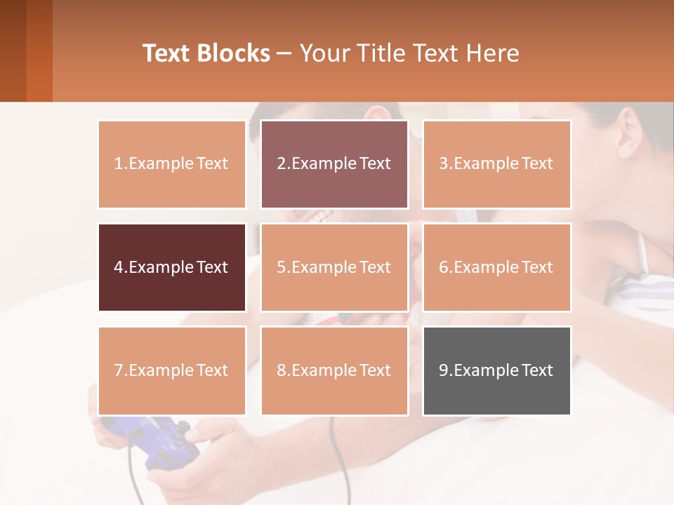 A Man And Woman Laying On A Bed With A Red Object PowerPoint Template